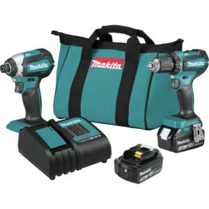Factory Reconditioned Makita 18V LXT Brushless Lithium-Ion 1/2 in. Cordless Drill/ Impact Driver Combo Kit (3 Ah)