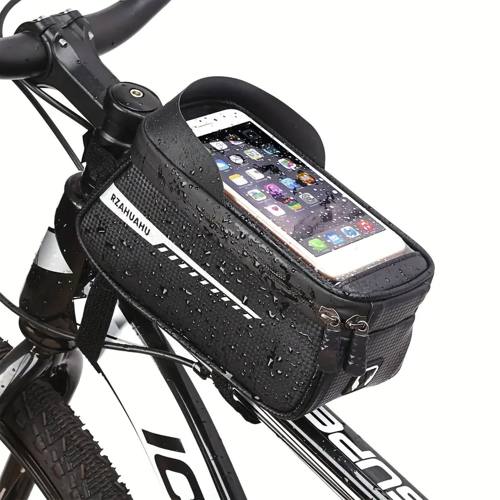 Waterproof Bike Front Frame Bag With TPU Touch Screen Visor