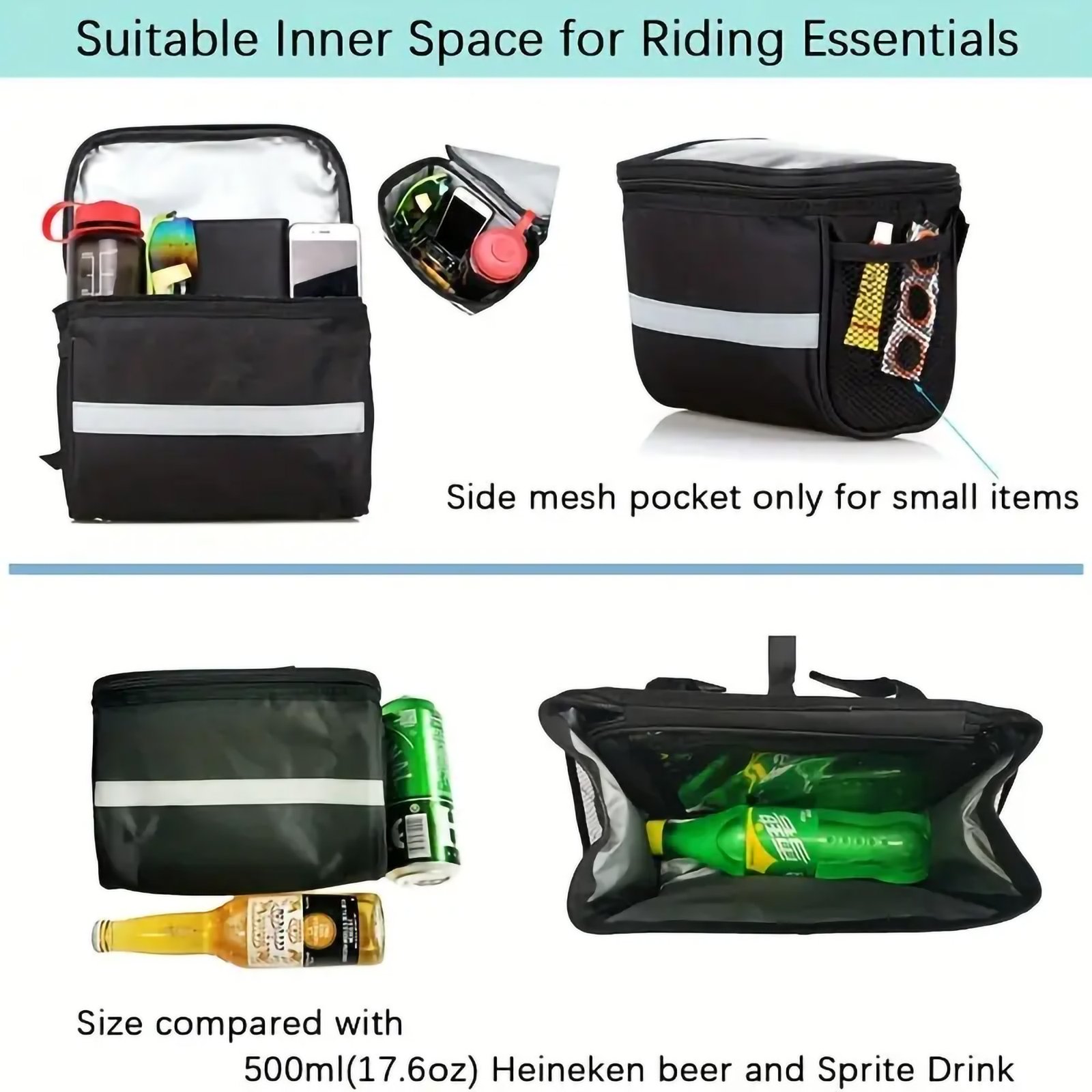 Safety Ride & Stylish Look Reflective Bicycle Saddle Bag - Image 10