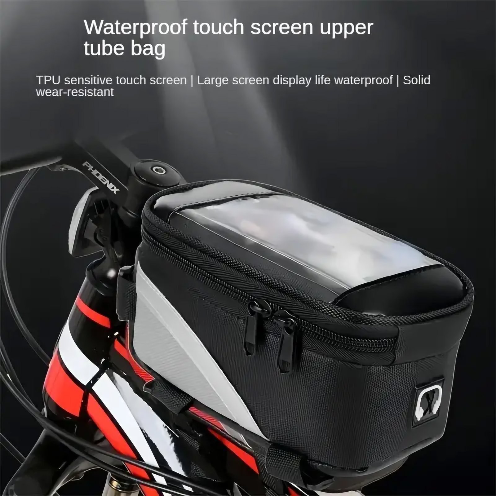 Bicycle Beam Bag, Anti-splash Touch Screen Mobile Bag - Image 6