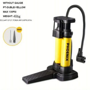 Compact & Portable Bike Foot Pump – MAX 150PSI With Gauge