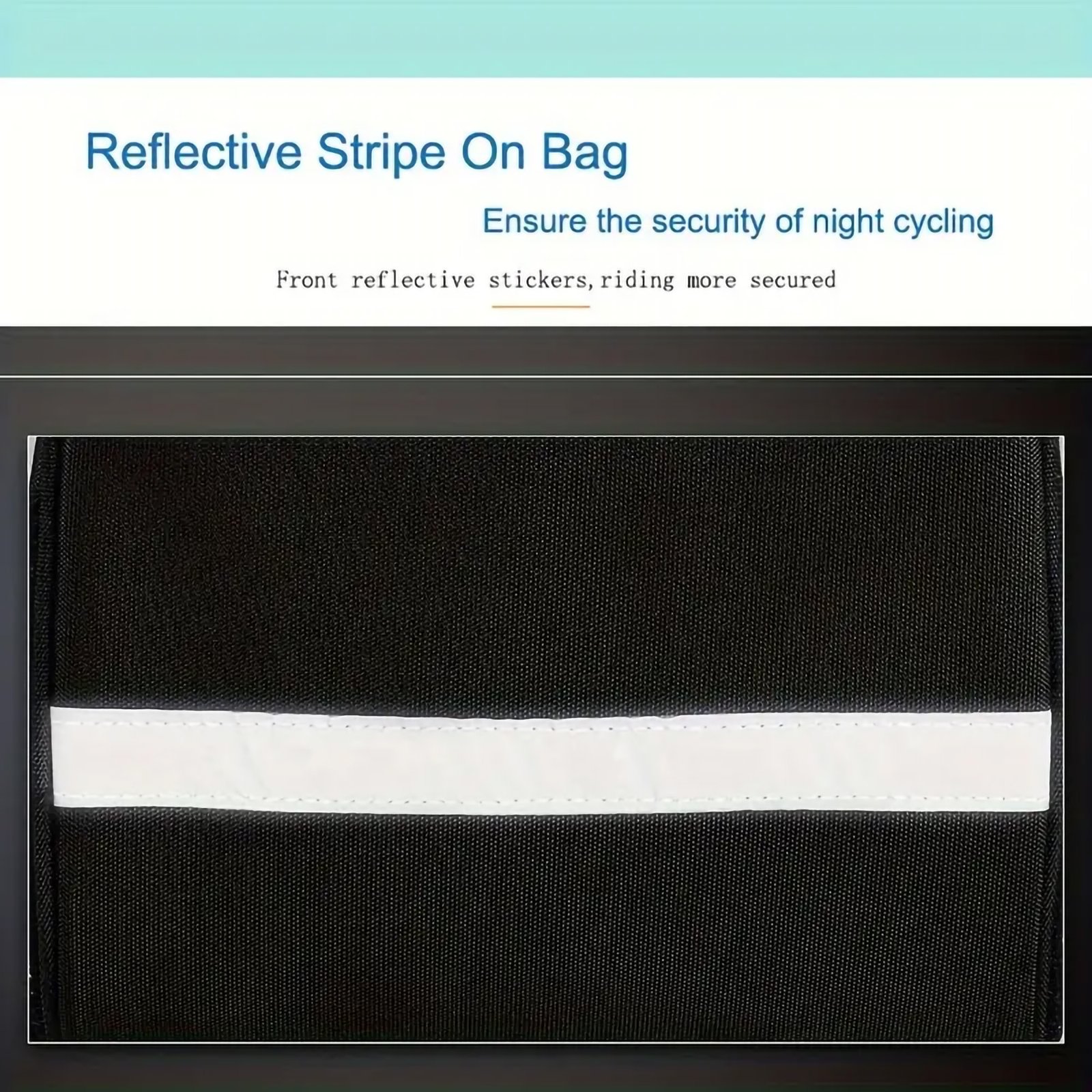 Safety Ride & Stylish Look Reflective Bicycle Saddle Bag - Image 3