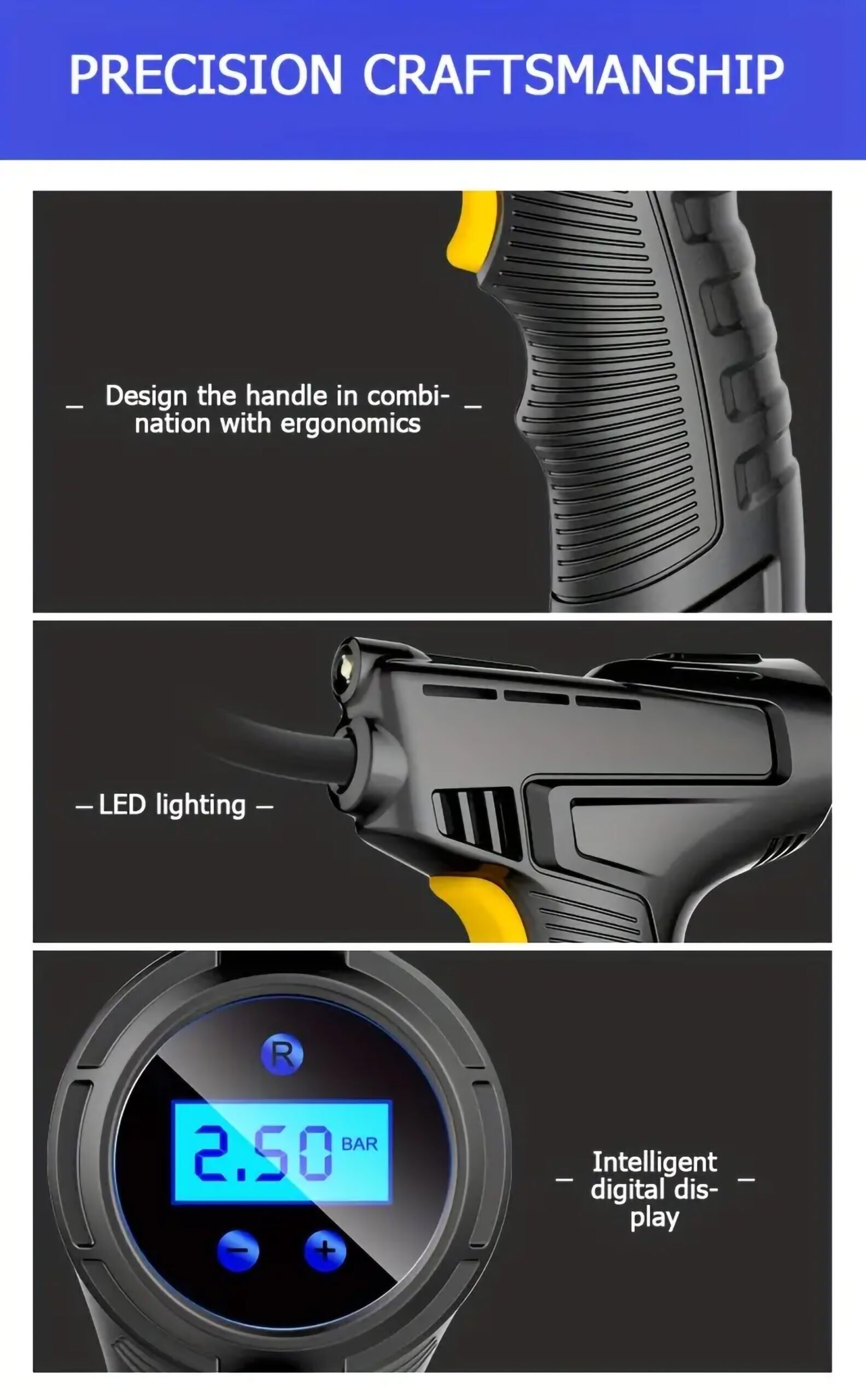 Portable Air Compressor Inflator Wireless Handheld Pump - Image 10